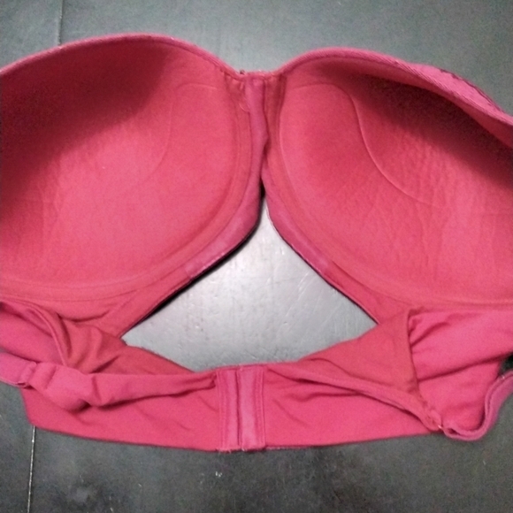 Vanity Fair Fuschia Lace Wireless Posture Bra. Size 38D - Picture 7 of 8